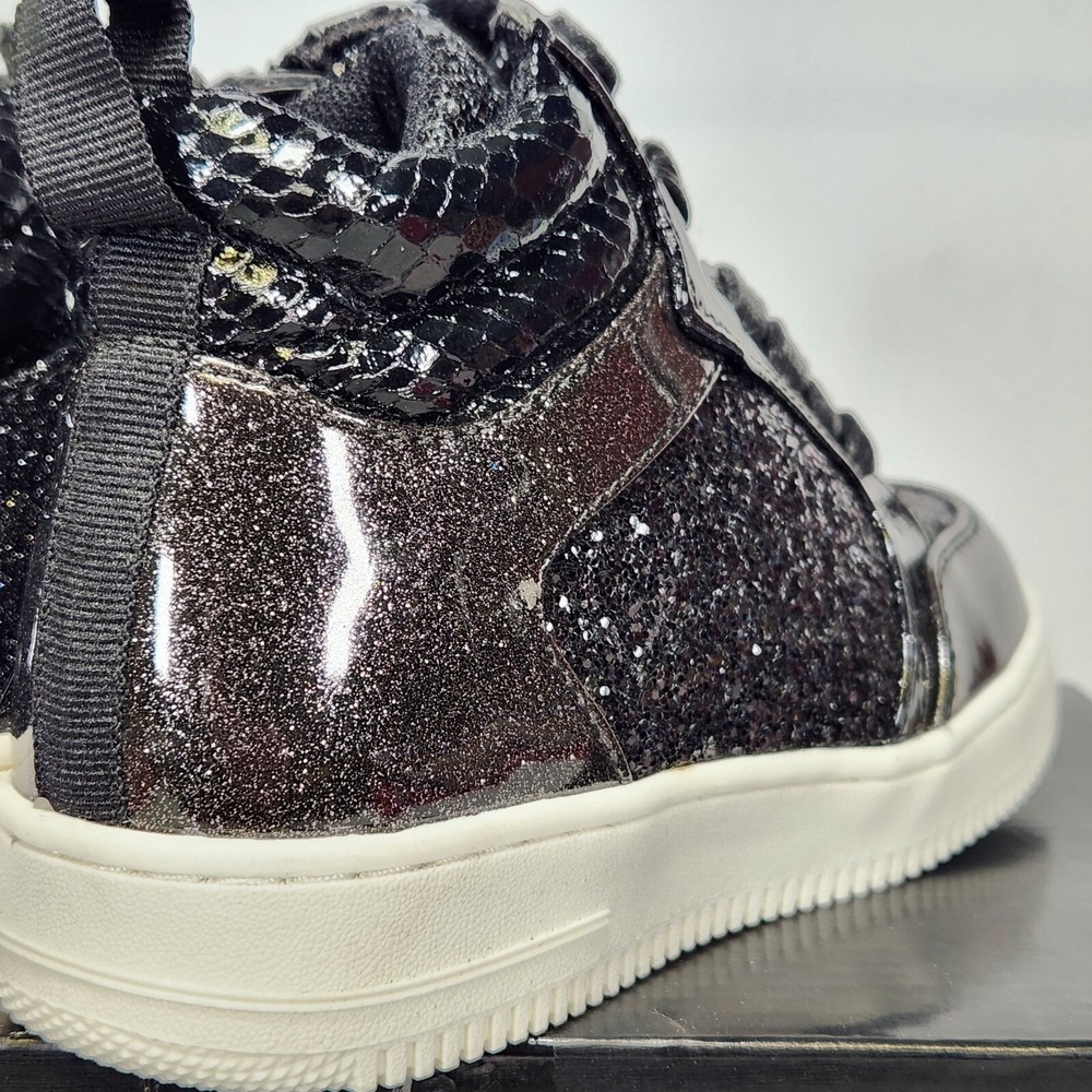 DV Dolce Vita Delrosa Girls Black Glitter High Top Sneakers Size 12 - Picture 5 of 10